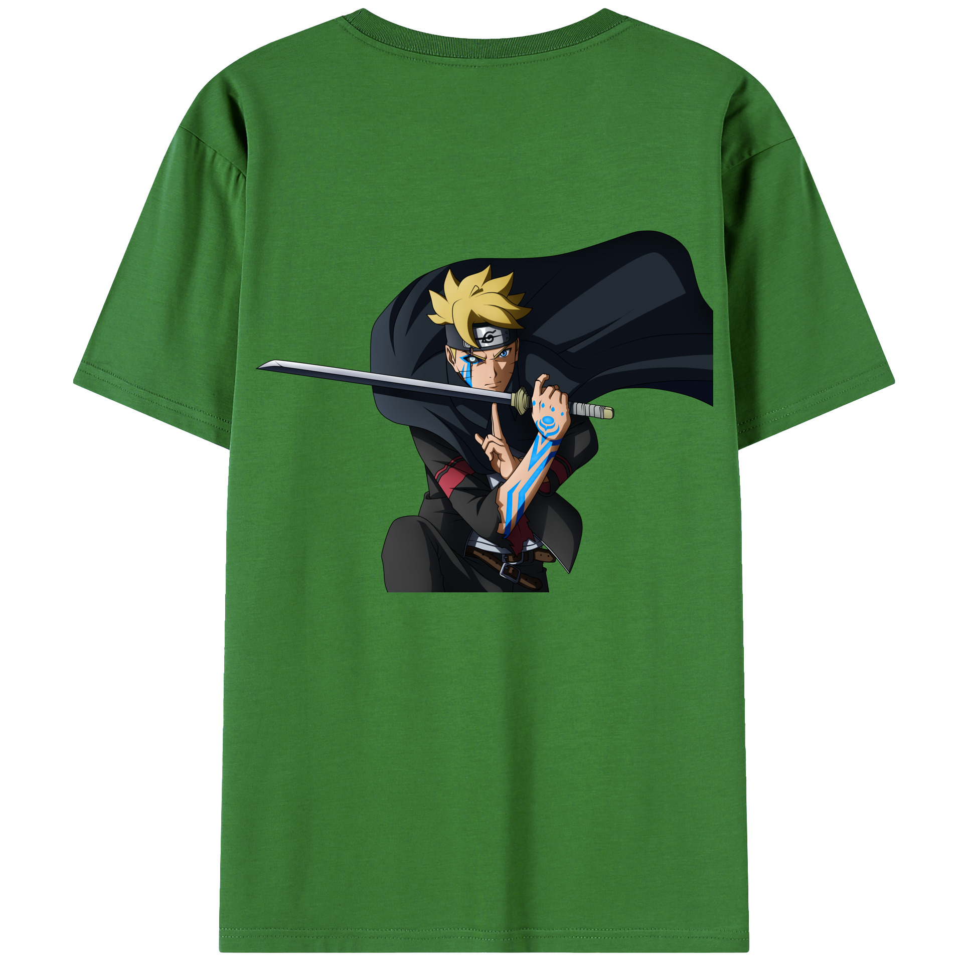 （画像用） NARUTO -ナルト- うずまき ボルト Uzumaki Boruto レディース半袖Tシャツ(バックプリント)